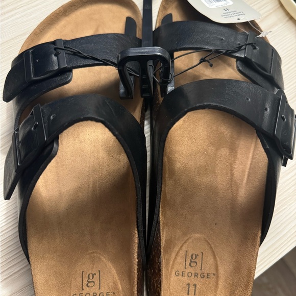 New Men’s Flexible Outsole Comfort Footbed Adjustable Two Strap Sandals Size 11 - Picture 3 of 4